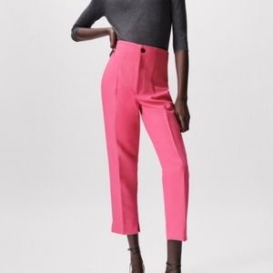 Zara Brand New High Waste Pants - SZ 4 - Hot pink